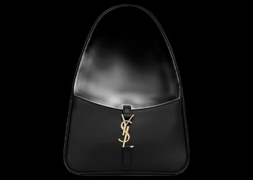 Saint Laurent Le 5 A 7 Mini Hobo Bag In Smooth Leather Noir