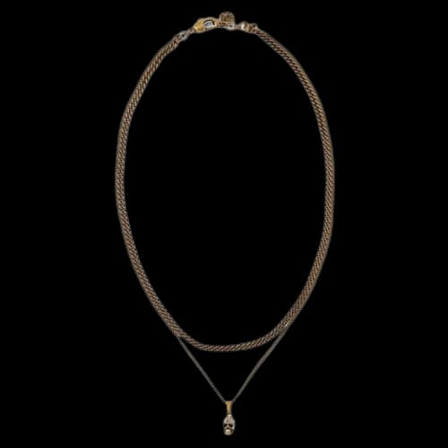 Alexander McQueen Skull Pendant Necklace 'Gold'