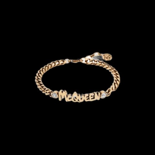 Alexander McQueen Graffiti Chain Bracelet 'Crystal'
