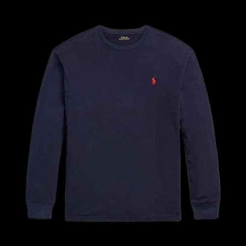 Polo Ralph Lauren Long-Sleeve Jersey Knit Crewneck T-Shirt 'Ink'