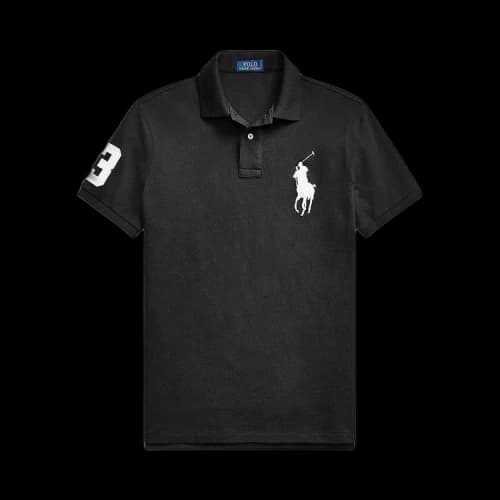 Polo Ralph Lauren Short-Sleeve Big Pony Mesh Polo Shirt 'Polo Black'