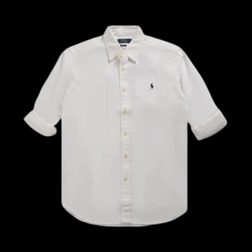 Polo Ralph Lauren Long-Sleeve Logo Embroidered Oxford Shirt 'White'