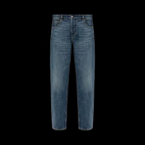 Bottega Veneta Washed Boyfriend Fit Denim 'Mid Blue'