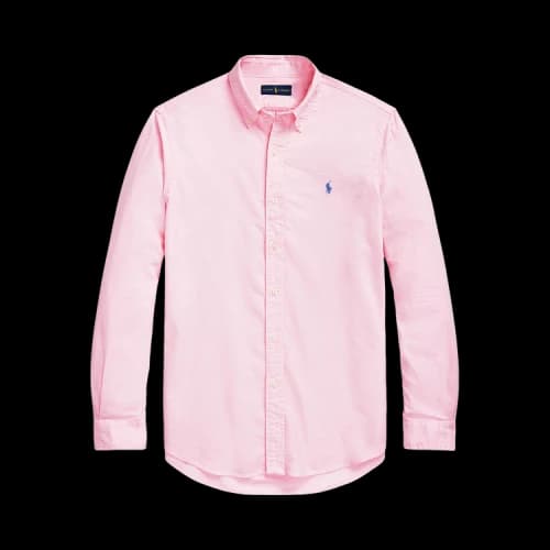 Polo Ralph Lauren Long-Sleeve Garment-Dyed Oxford Sport Shirt Carmel Pink
