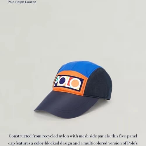 Polo Ralph Lauren Logo Patch Color-Blocked Five-Panel Cap Multi