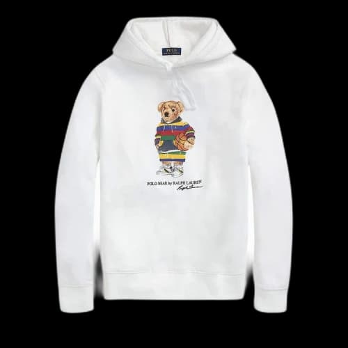 Polo Ralph Lauren Graphic Fleece Polo Bear Pullover Hoodie 'White'