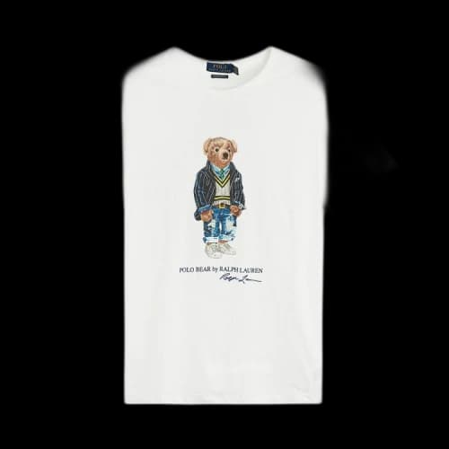 Polo by Ralph Lauren Custom Slim Fit Polo Bear Jersey T-Shirt 'White'