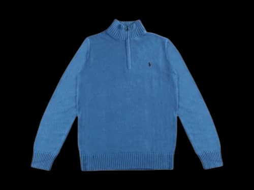 Polo Ralph Lauren Quarter Zip Pullover Blue Orbit