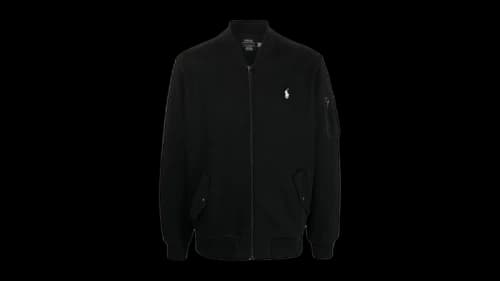 Polo Ralph Lauren L/S Double Knit Tech Full Zip Bomber Jacket Black