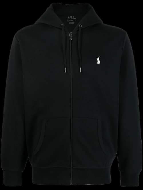 Polo Ralph Lauren Long Sleeved Full Zip Hoodie Black