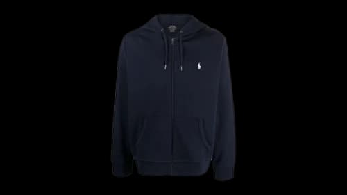 Polo Ralph Lauren Long Sleeve Full Zip Hoodie Aviator Navy