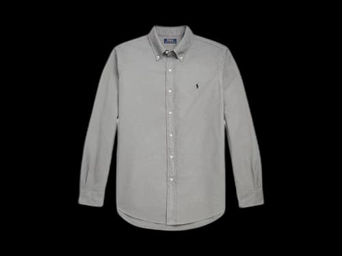 Polo Ralph Lauren Long-Sleeve Garment-Dyed Oxford Sport Shirt Perfect Grey