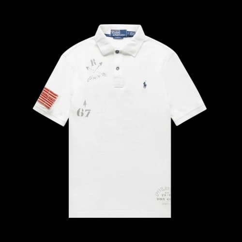 Polo Ralph Lauren Graphic Mesh Polo Shirt 'White'