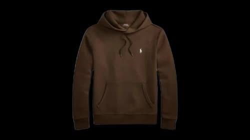 Polo Ralph Lauren Long Sleeve Double Knit Tech Hoodie Nutmeg Brown