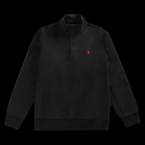 Polo Ralph Lauren Long-Sleeve Double Knit Tech Snap Mock Neck Sweatshirt 'Black'