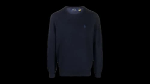 Polo Ralph Lauren Cotton Crewneck Sweater Heather Navy