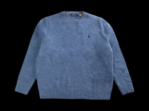 Polo Ralph Lauren Alpaca Blend Long Sleeve Sweater Blue