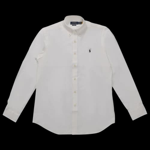Polo Ralph Lauren Long-Sleeve Stretch Poplin Shirt 'White'