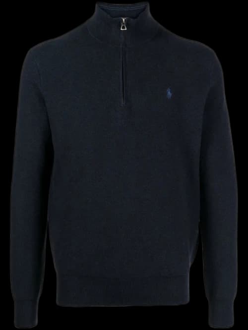 Polo Ralph Lauren Long Sleeve Cotton 1/2 Zip Sweater Pullover Navy