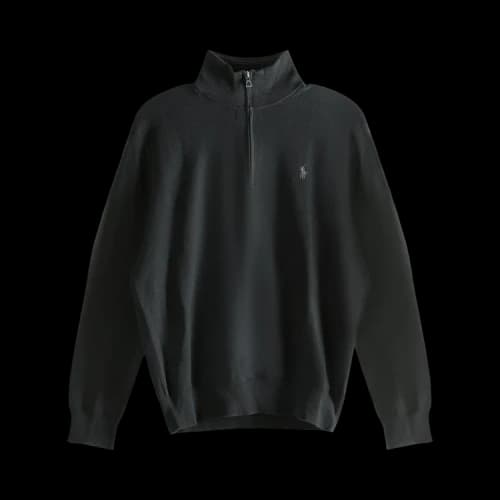 Polo Ralph Lauren Long Sleeve Zip Sweater Pullover 'Black'