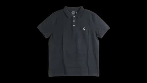 Polo Ralph Lauren Short-Sleeve Stretch Mesh Button Placket Polo Shirt Black