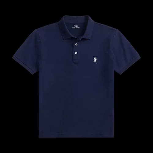 Polo Ralph Lauren Short-Sleeve Stretch Mesh Polo with 3 Button Placket 'Refined Navy/Smoke'