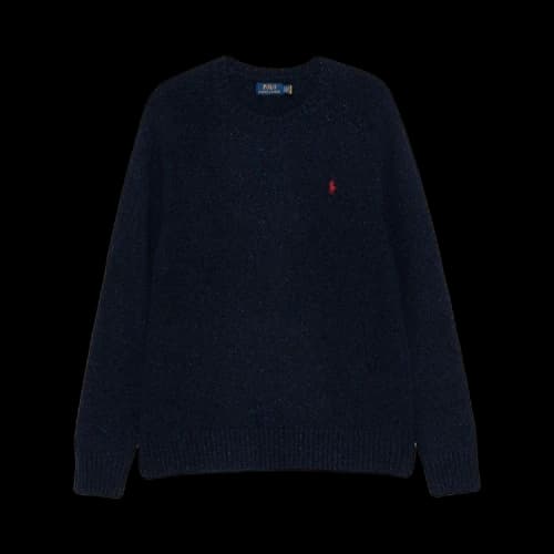 Polo Ralph Lauren Donegal Wool Blend Long-Sleeve Polo 'Navy'