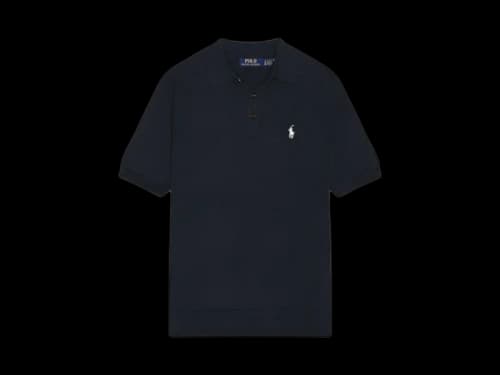 Polo Ralph Lauren Short-Sleeve Cotton Sweater Polo Hunter Navy