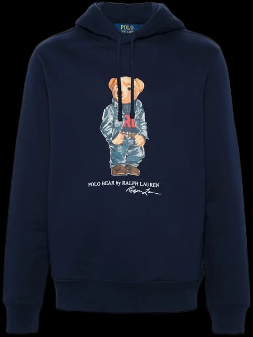 Polo Ralph Lauren Denim Bear Seasonal Fleece Sweatshirt Cruise Navy