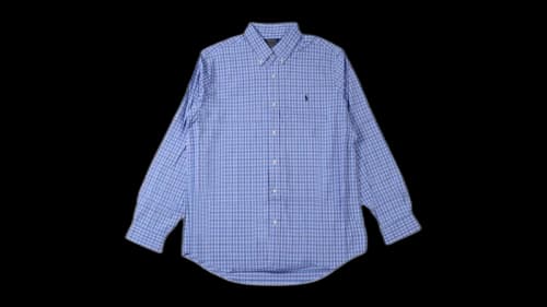Polo Ralph Lauren Long Sleeve Performance Twill Sport Shirt Blue/White