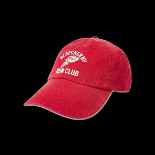 Polo Ralph Lauren Enzyme Stone Wash Long Bill Sport Cap 'Red'
