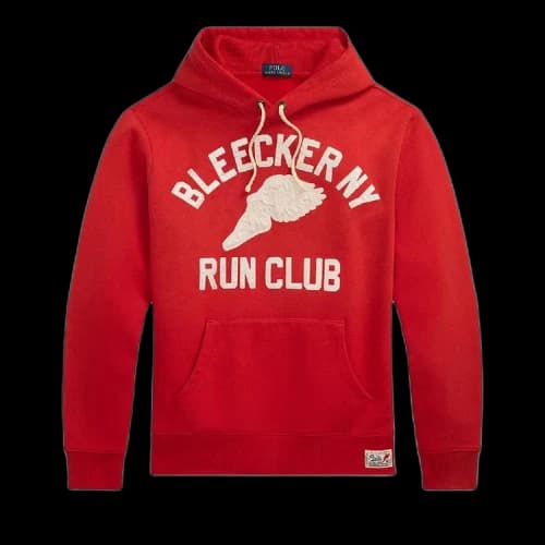 Polo Ralph Lauren Vintage Fleece Bleeker Polo Run Club Hoodie 'Red'
