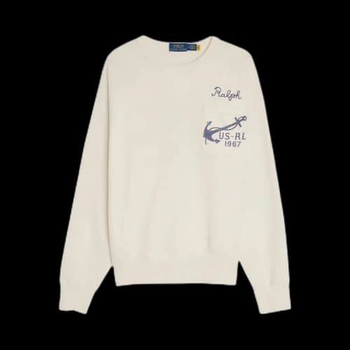 Polo Ralph Lauren Vintage Fleece Printed RL Anchor Sweatshirt 'Nevis'