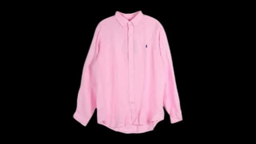Polo Ralph Lauren Piece Dye Linen Sport L/S Shirt Pink
