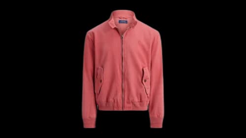 Polo Ralph Lauren Long-Sleeve Montauk Chino Bedford Knit Rib Lined Windbreaker Nantucket Red