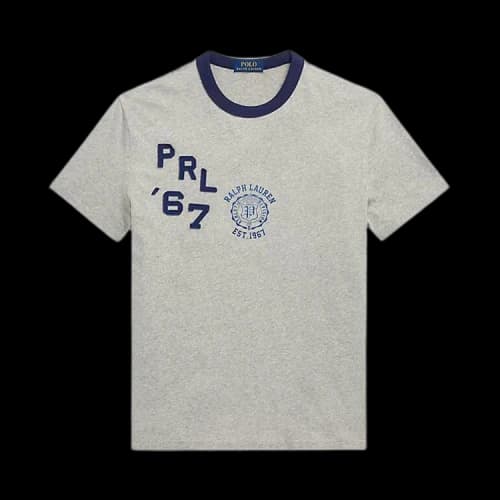 Polo Ralph Lauren Short-Sleeve Uneven Knit Jersey 'Salt/Pepper Heather'
