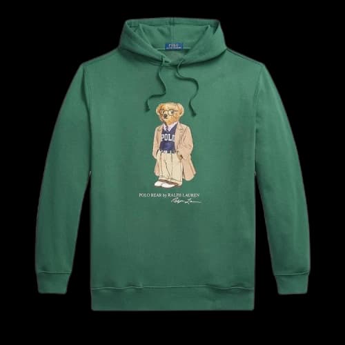 Polo Ralph Lauren Long-Sleeve Novelty Bear Hoodie 'Washed Forest'