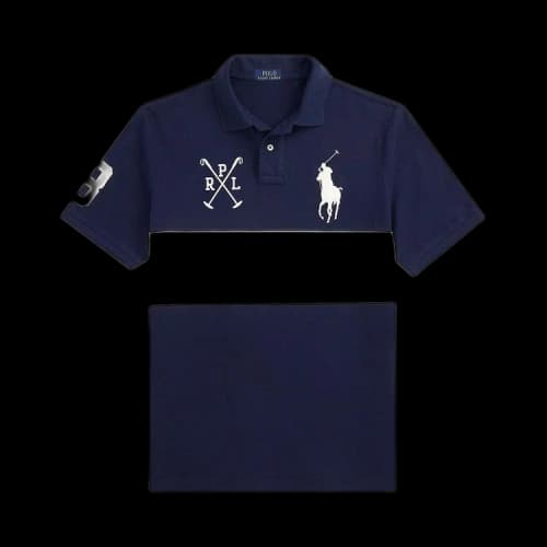 Polo Ralph Lauren Short-Sleeve Basic Mesh Novelty Big Pony Polo 'Newport Navy/Nevis'