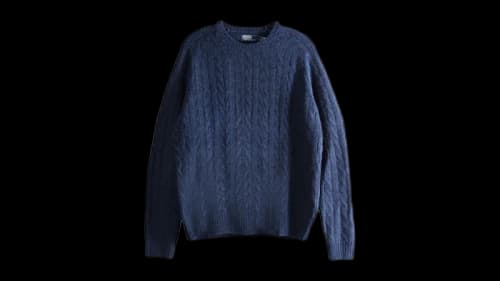 Polo Ralph Lauren Original Label Long Sleeve Saddle Crewneck Sweater Midnight Navy Heather
