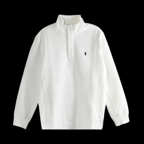 Polo Ralph Lauren Double Knit Tech Snap Mockneck Pullover 'White'