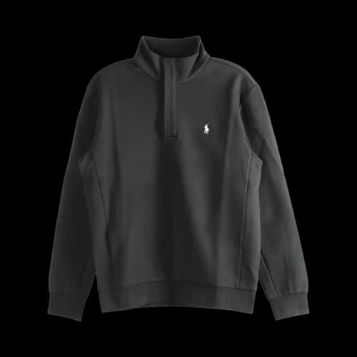 Polo Ralph Lauren Double Knit Tech Snap Mockneck Pullover 'Polo Black'