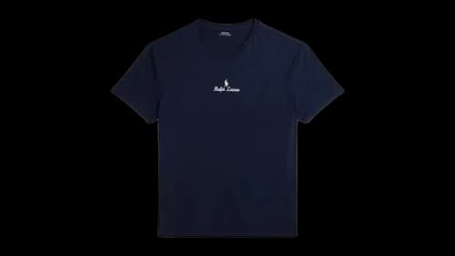 Polo Ralph Lauren Sleeve Jersey Knit Ralph Lauren Script Graphic T-shirt Aviator Navy