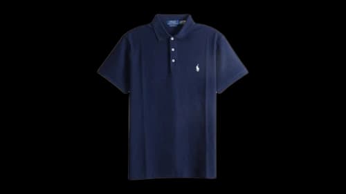 Polo Ralph Lauren Short-Sleeve Cotton Honeycomb Textured Custom Slim Polo Shirt Cruise Navy