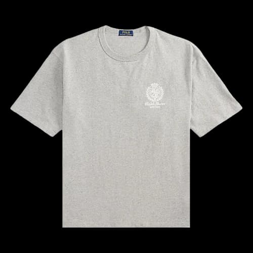 Polo Ralph Lauren Short-Sleeve Jersey Knit Tennis Graphic T-Shirt 'Andover Heather'