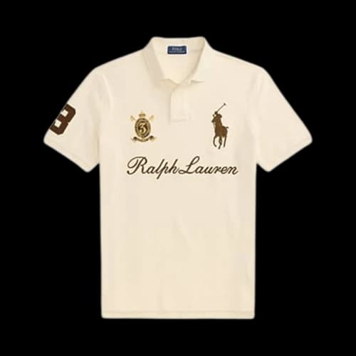 Polo Ralph Lauren Basic Mesh Script Embroidered Short-Sleeve Polo Guide Cream