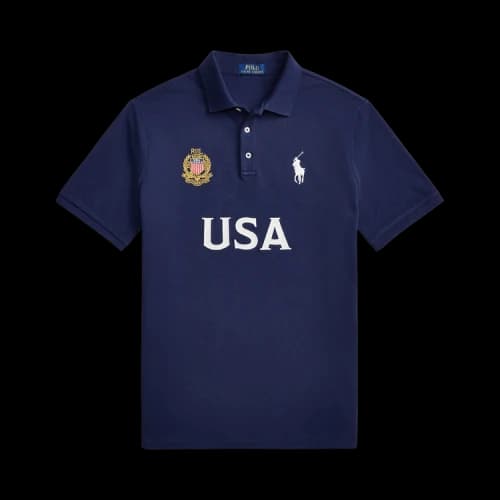 Polo Ralph Lauren USA Short-Sleeve Mesh Polo 'Newport Navy'