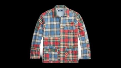 Polo Ralph Lauren Original Label Long-Sleeve Cotton Outdoorsman Flannel Layton Overshirt Valley Piecing