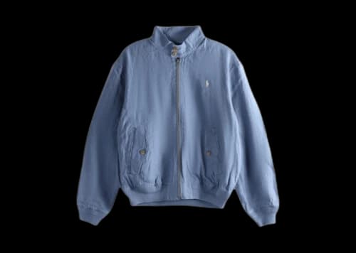 Polo Ralph Lauren Long-Sleeve Linen Plain Weave Bedford Windbreaker Jacket Capri Blue