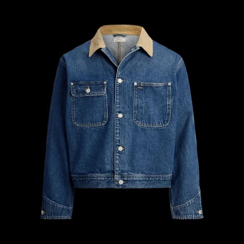 Polo Ralph Lauren Long-Sleeve Rigid Denim Woven Bomber Jacket 'Outpost'