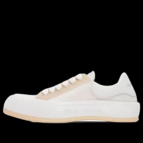 Alexander McQueen Deck Lace Up Sneakers 'White Beige'